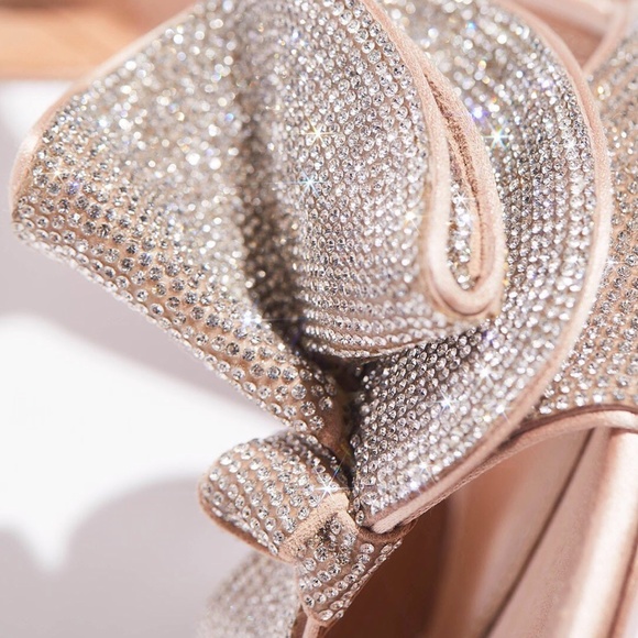 AQUAZZURA Cherry Crystal Embellished Slingback Sandals Size US8 - Picture 5 of 16